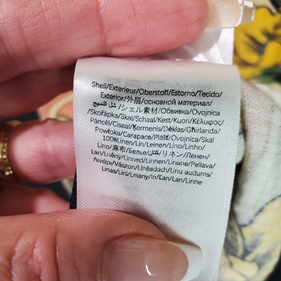 ✅ Farm Rio Linen Floral Arabesque Puff Sleeve Midi Dress – XSmall - Picture 14 of 16